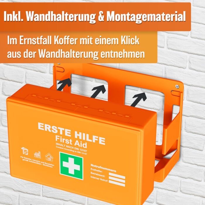Erste Hilfe Kasten mit Wandhalterung – Bild 5