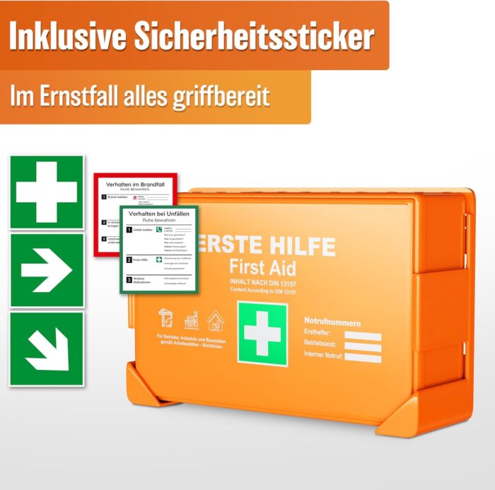 Erste Hilfe Kasten mit Wandhalterung – Bild 4