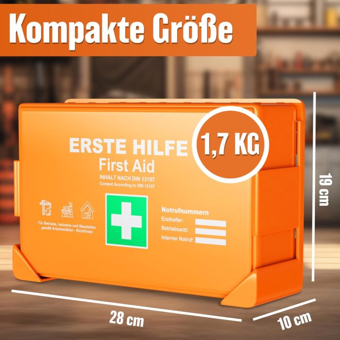 Erste Hilfe Kasten mit Wandhalterung – Bild 3